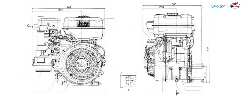 Vendo motor robin 295cc